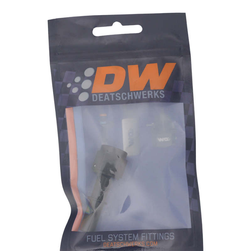 DeatschWerks 6AN Female Flare Swivel to 3/8in Male EFI Quick Disconnect - Anodized Matte Black-thumbmail-2