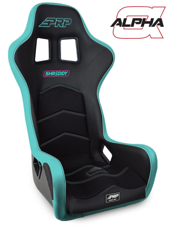 PRP Shreddy Alpha Composite Seat- Black/Teal-thumbmail-1