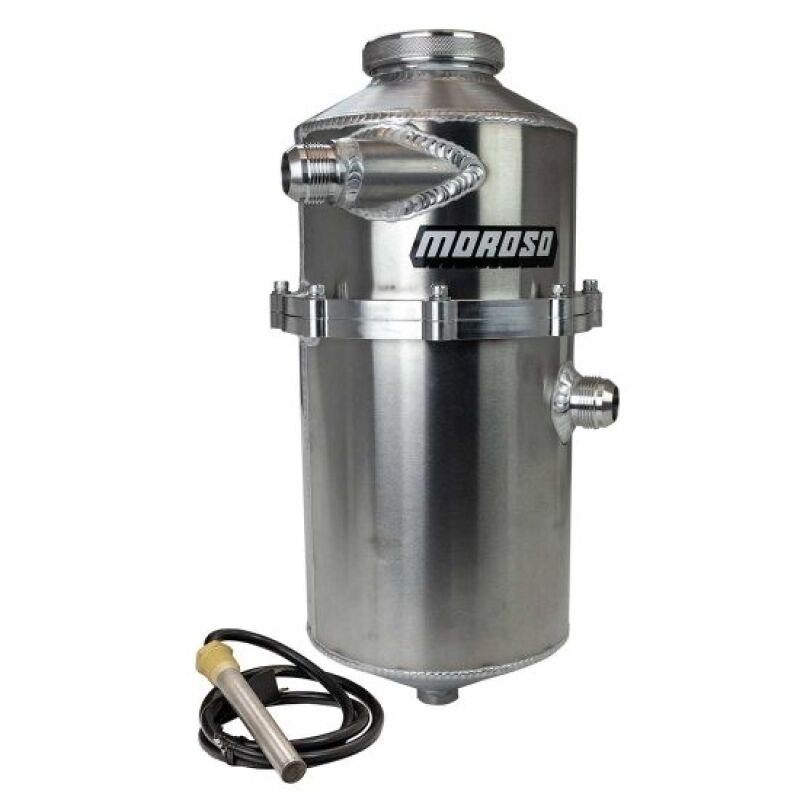Moroso 2 Pc 60/40 Split 16.5in Tall 7in Dia 7.5qt Single Inlet Dry Sump Tank w/16AN Male Fitting-thumbmail-1
