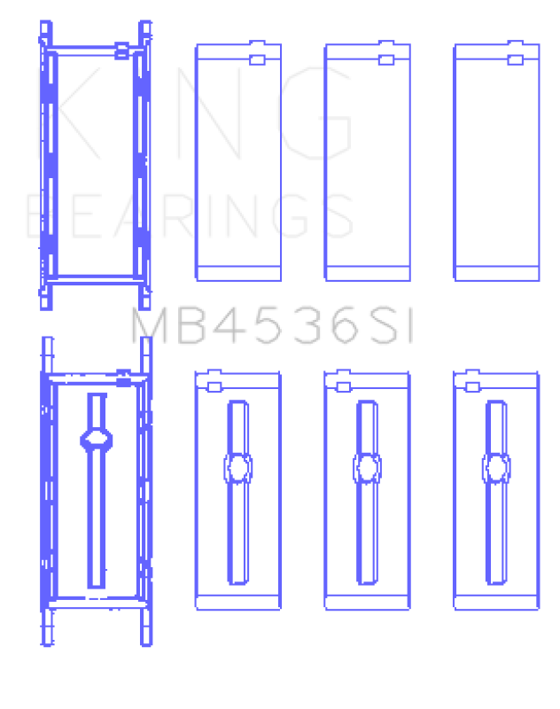 King Engine Bearings Mini Cooper B38A15M0 (Size +0.50mm) Main Bearing Set-thumbmail-2