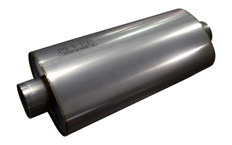 Kooks 3in Oval Center/Center Muffler 18in Long Body Polished Stainless Steel-thumbmail-2