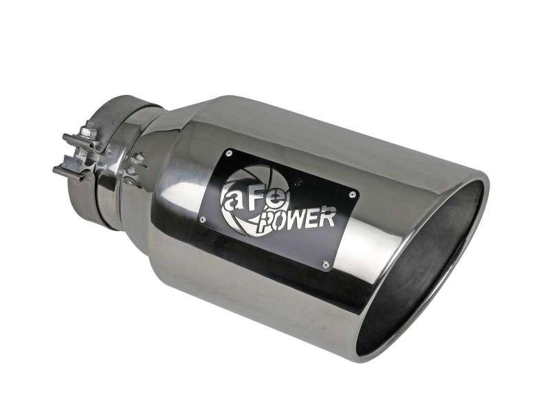 aFe Power Universal 5in Inlet 8in Outet MACH Force-XP Clamp-On Exhaust Tip - Polished-thumbmail-1