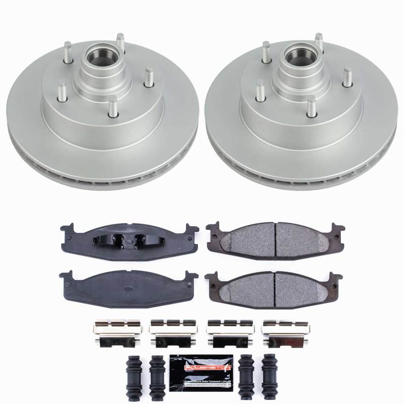 Power Stop 94-01 Ford E-150 Econoline Front Z23 Coated Brake Kit-thumbmail-1