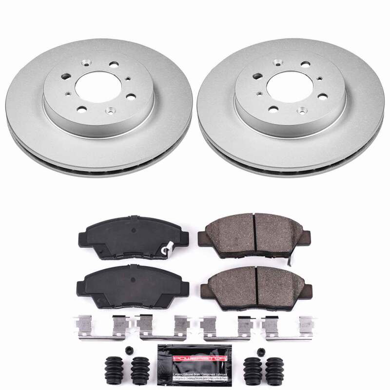 Power Stop 09-14 Honda Fit Front Z23 Coated Brake Kit-thumbmail-1