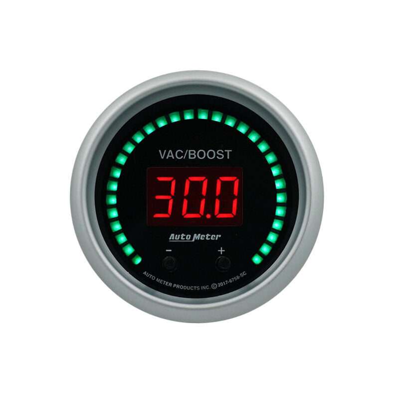 Autometer 52.4mm Black Switchable 0-1600 PSI / 0-110 BAR Vacuum/Boost Sport-Comp Elite Digital Gauge-thumbmail-1
