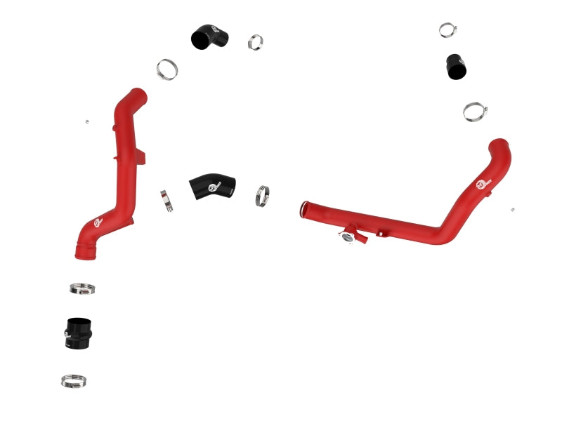 aFe Bladerunner 2-1/4 IN Aluminum Hot Charge Pipe Black 20-23 Ford Explorer/Explorer ST - Red-thumbmail-5