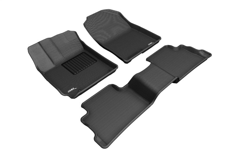 3D MAXpider 2018-2020 Hyundai Kona Kagu 1st & 2nd Row Floormats - Black
