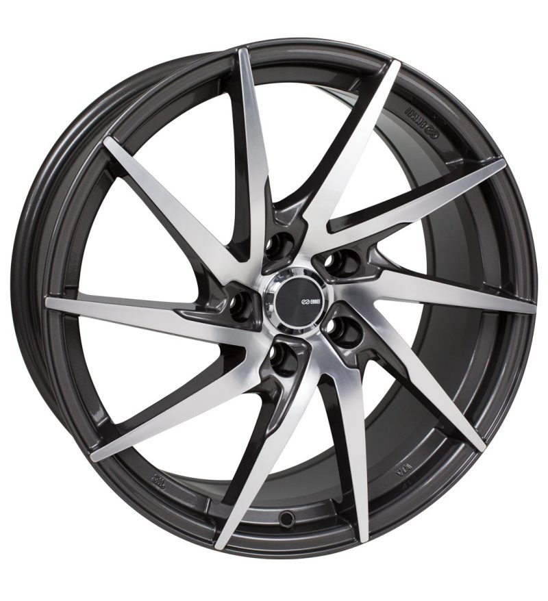Enkei PW10 18x8 5x114.3 50mm Offset 72.6mm Bore Gunmetal Wheel w/ Machined Spokes Wheel-thumbmail-1
