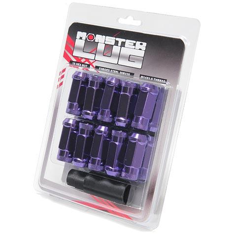 Wheel Mate Monster Open End Lug Nut Set of 20 - Purple 14x1.50-thumbmail-2