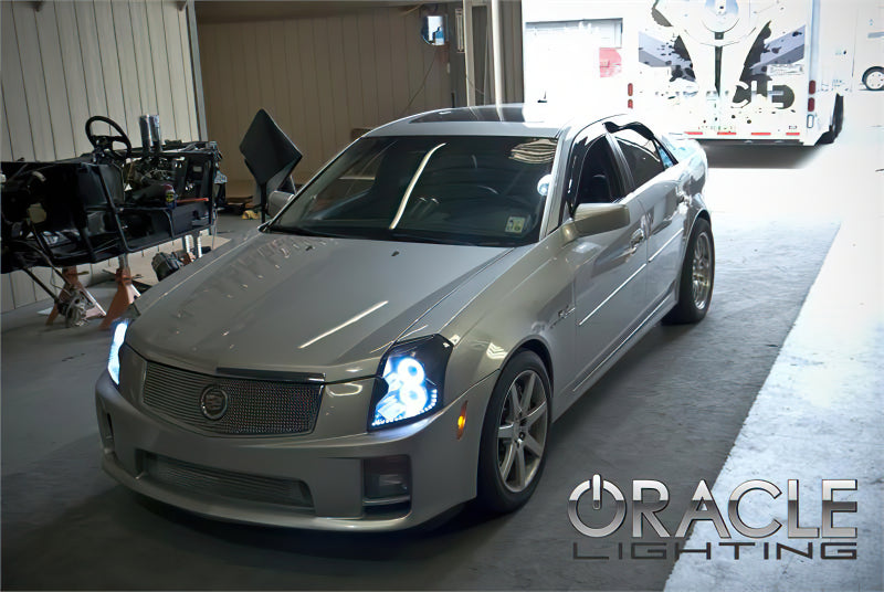 Oracle 03-07 Cadillac CTS LED Headlight Halo Kit - Green-thumbmail-3