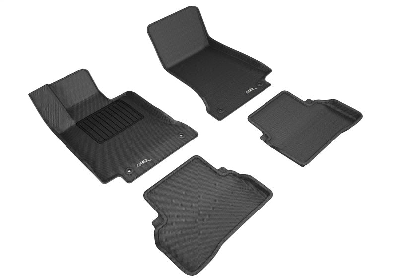 3D MAXpider 2015-2020 Mercedes Benz C-Class (W205) Sedan Kagu 1st & 2nd Row Floormats - Black