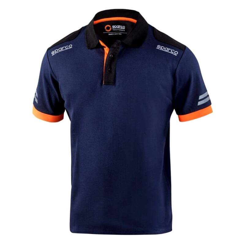Sparco TW Polo - Large - Navy/Orange-thumbmail-1