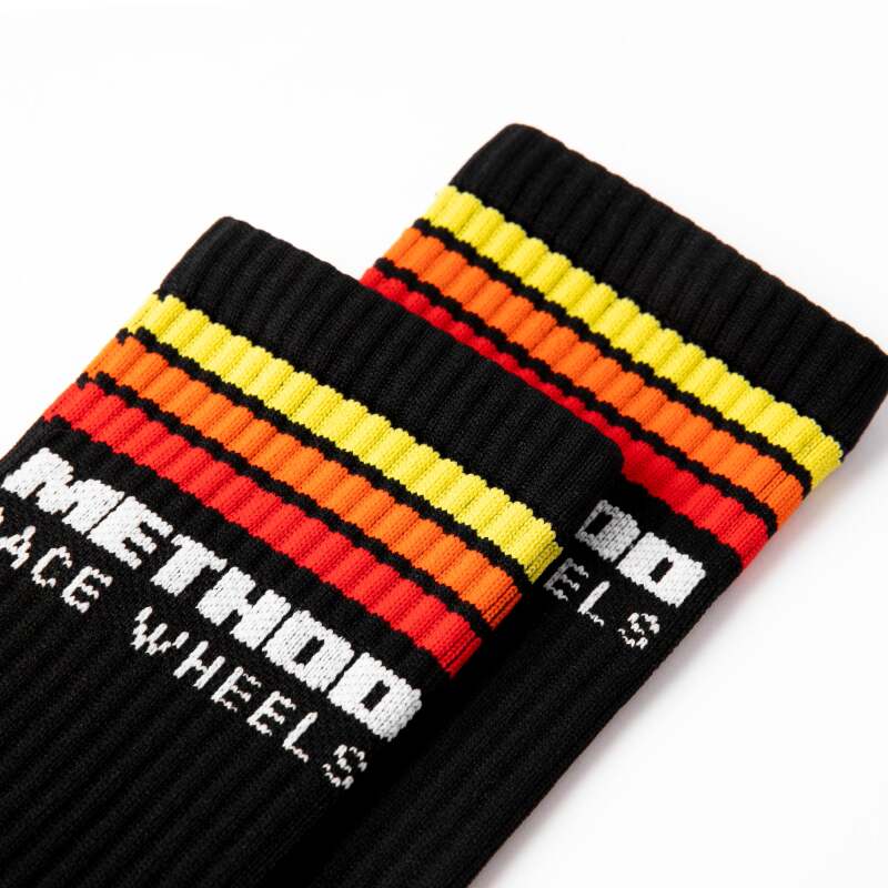 Method Classic Stripes Logo Performance Socks - Black-thumbmail-2