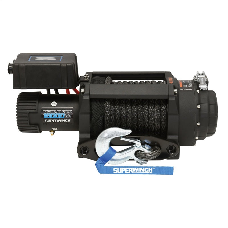 Superwinch 18000 LBS 12V DC 33/64in x 79 ft Synthetic Rope Tiger Shark 18000SR Winch-thumbmail-5
