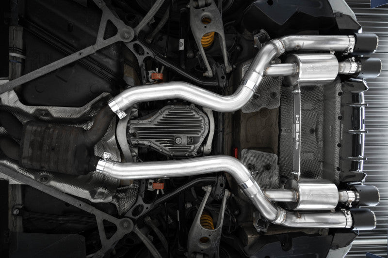MBRP 18-22 BMW M2 Competition 3.0L T304 SS 3in Resonator-Back Exhaust Quad Rear w/ Carbon Fiber Tips-thumbmail-2