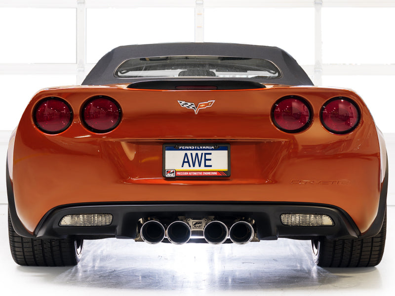 AWE Tuning 05-07 C6 Chevrolet Corvette 6.0L Touring Edition Axleback Exhaust w/ Chrome Silver Tips-thumbmail-8