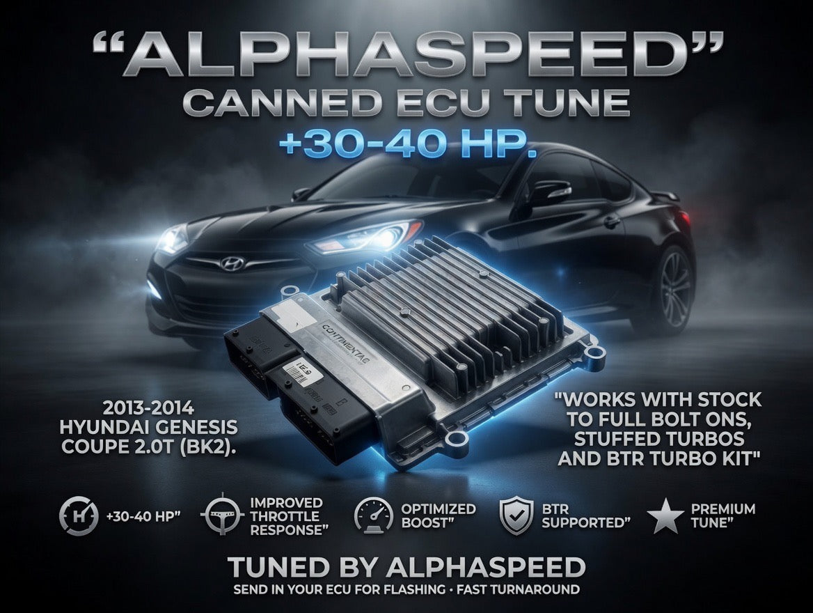 Alphaspeed Canned Tune ECU Service (2013-2014 Genesis Coupe 2.0T BK2)