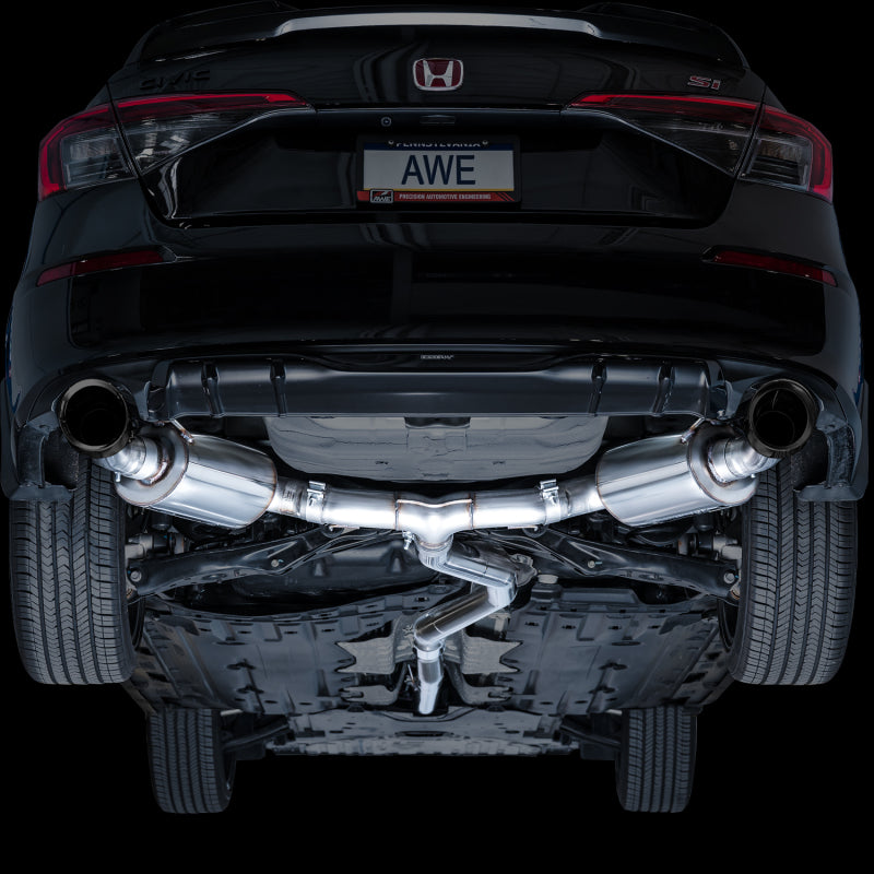 AWE Tuning 22+ Honda Civic Si/Acura Integra Touring Edition Catback Exhaust - Dual Diamond Black Tip-thumbmail-9