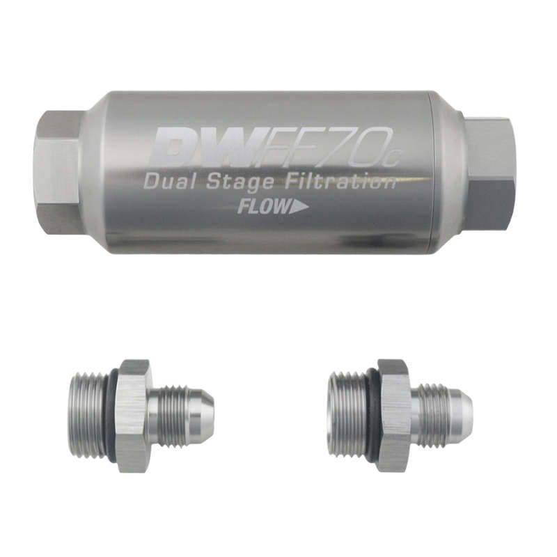 DeatschWerks 6AN 10 Micron 70mm Compact In-Line Fuel Filter Kit-thumbmail-1