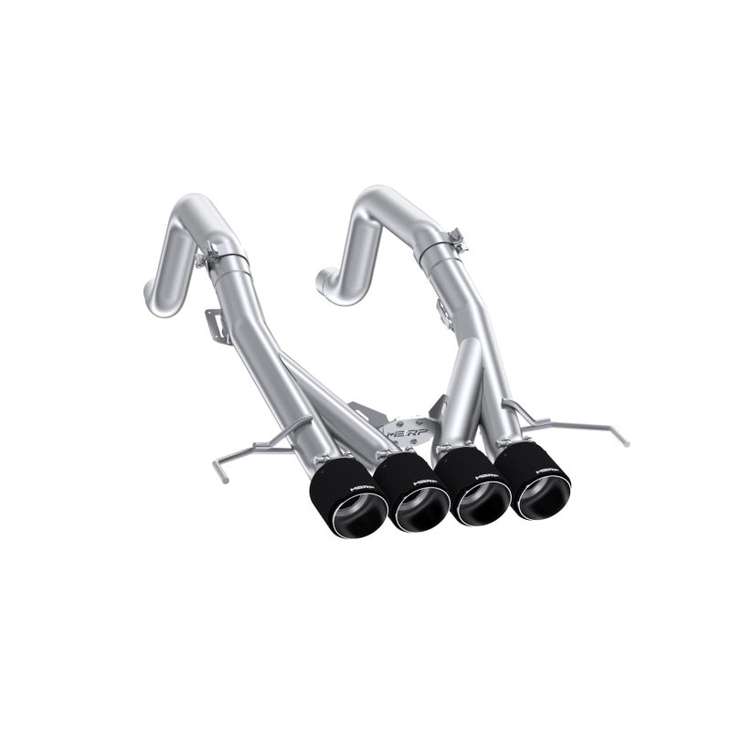 MBRP 14-19 Chevrolet Corvette 6.2L 3in Axle-Back Muffler Bypass Quad Exit Carbon Fiber Tips-thumbmail-1