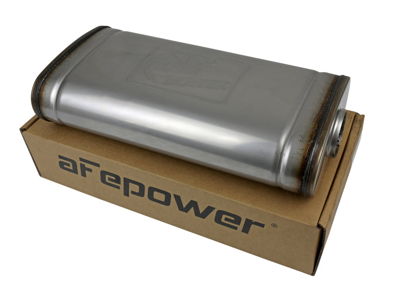 aFe MACH Force XP 304 Stainless Steel Muffler 2.5in Center/Offset 18in L x 9in W x 4in H-thumbmail-1