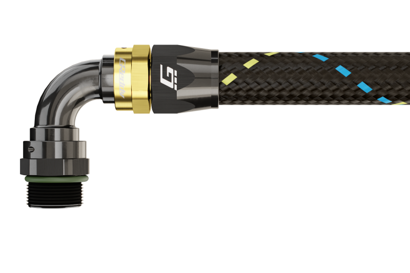 GReddy AN10 90 DEGREE ORB MALE BLACK/GOLD ANODIZED-thumbmail-1