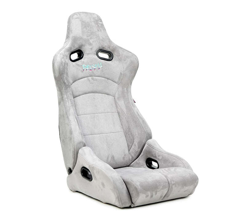 NRG Prisma Lab Reclinable Bucket Racing Seat - Pair (Grey Vegan Suede)-thumbmail-2