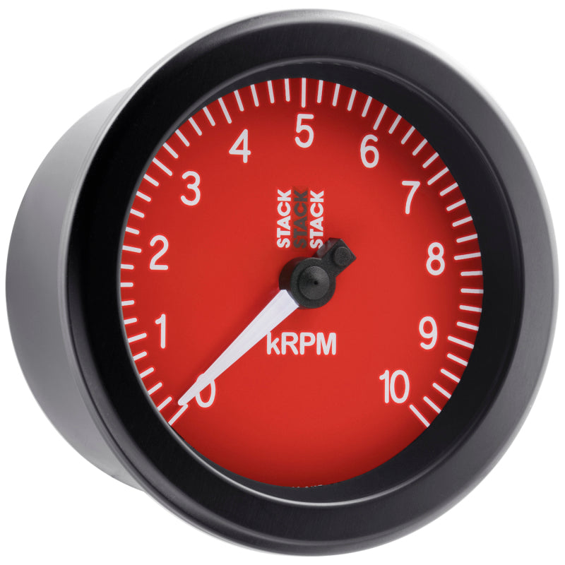 Autometer Stack Sport 88mm 0-10K RPM Tachometer - Red-thumbmail-2