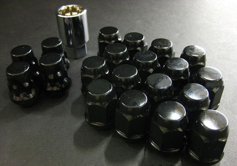 Project Kics 16 LUGS + 4 LOCKS Black Bullock And Nut Set - 12X1.50-thumbmail-1