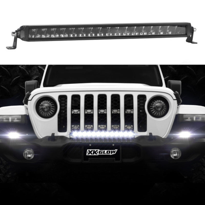 XK Glow Razor Light Bar Auxiliary High Beam Driving No Wire & Switch 10in-thumbmail-1