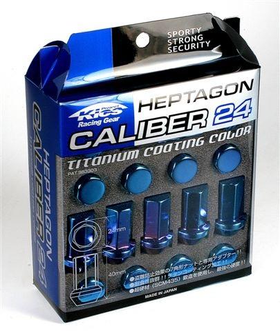 Project Kics 12X1.50 Titanium Blue Caliber Lug Nut-thumbmail-2