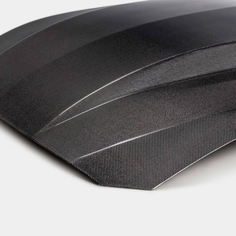 Anderson Composites 2024 Ford Mustang Type-CJ Double-Sided Carbon Fiber Cowl Hood-thumbmail-6