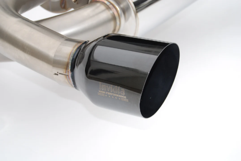 Invidia 2022+ Nissan Z 70mm Gemini Cat Back Exhaust - Single Layer Black Tip-thumbmail-3
