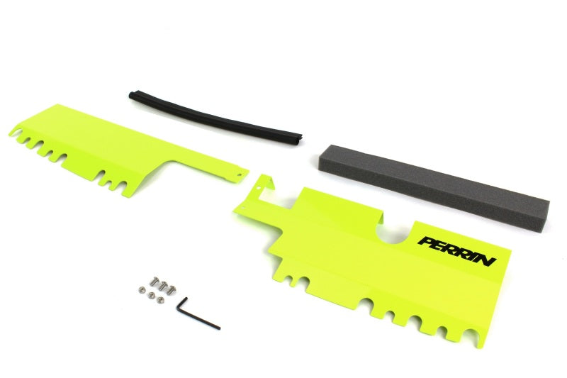 Perrin 15-21 WRX/STI Radiator Shroud (With OEM Intake Scoop) - Neon Yellow-thumbmail-4