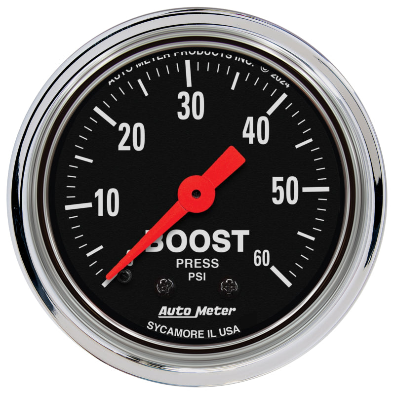 AutoMeter Gauge Boost 2-1/16in. 60 PSI Mechanical Traditional Chrome-thumbmail-1