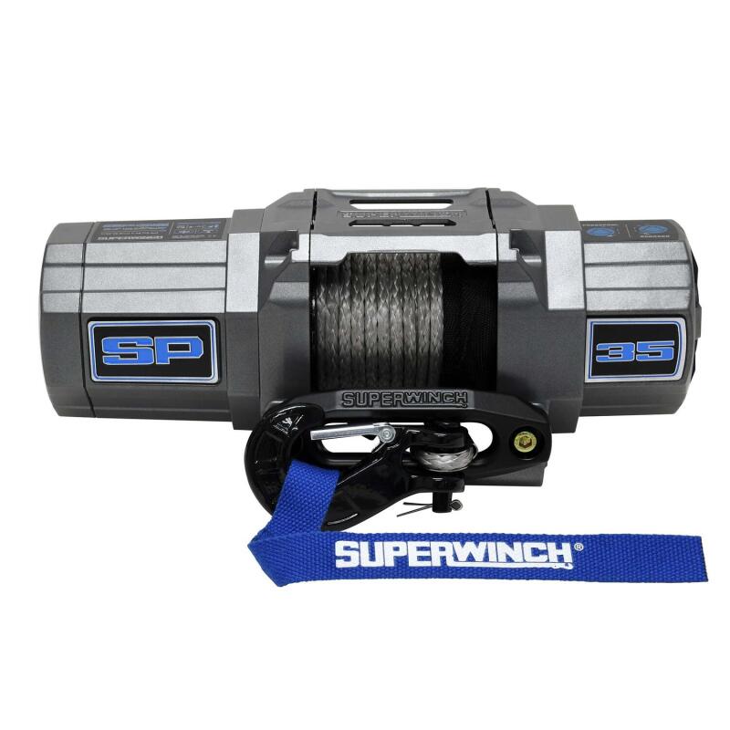Superwinch 3500 LBS 12V DC 7/32in x 40ft Synthetic Rope Hawse Fairlead SP 35SR Winch-thumbmail-2
