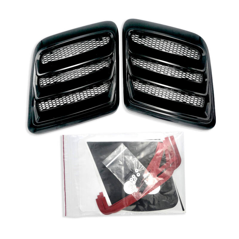 Roush 2018-2023 Mustang Hood Heat Extractors - Gloss Black-thumbmail-6
