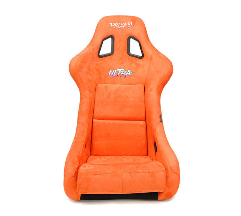 NRG FRP Bucket Seat ULTRA Edition W/ Grey Pearlized Back / Orange Microfiber Material - Large-thumbmail-5