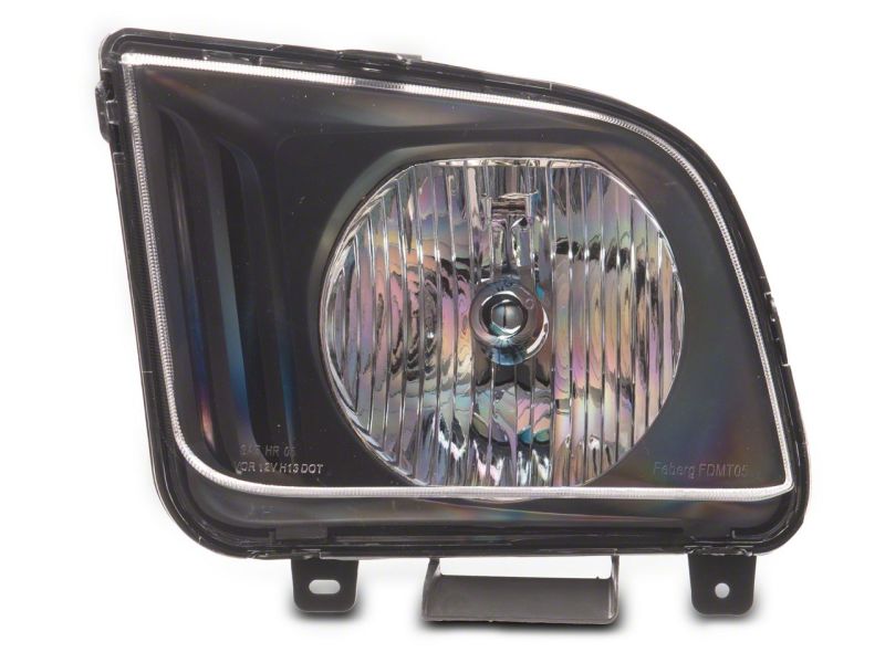 Raxiom 05-09 Ford Mustang Axial Series OEM Style Rep Headlights- Chrome Housing (Clear Lens)