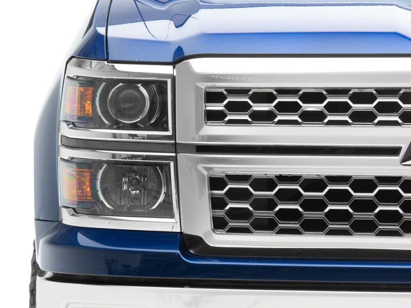 Raxiom 14-15 Chevrolet Silverado 1500 OE Projector Headlights/Chrome Trim- Black- Clear Lens-thumbmail-7