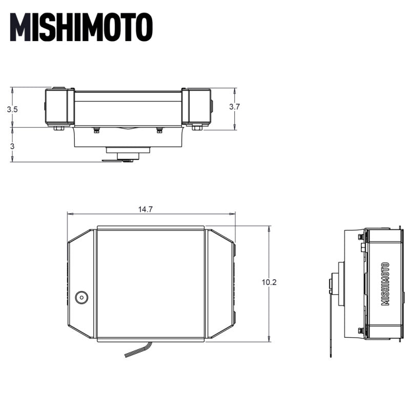 Mishimoto Universal Drag Race Performance Aluminum Radiator - Black-thumbmail-7