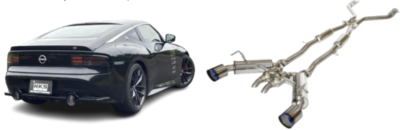 HKS 2023 Nissan Z RZ34 VR30DDTT Dual Hi-Power Titanium Tip Catback Exhaust-thumbmail-2