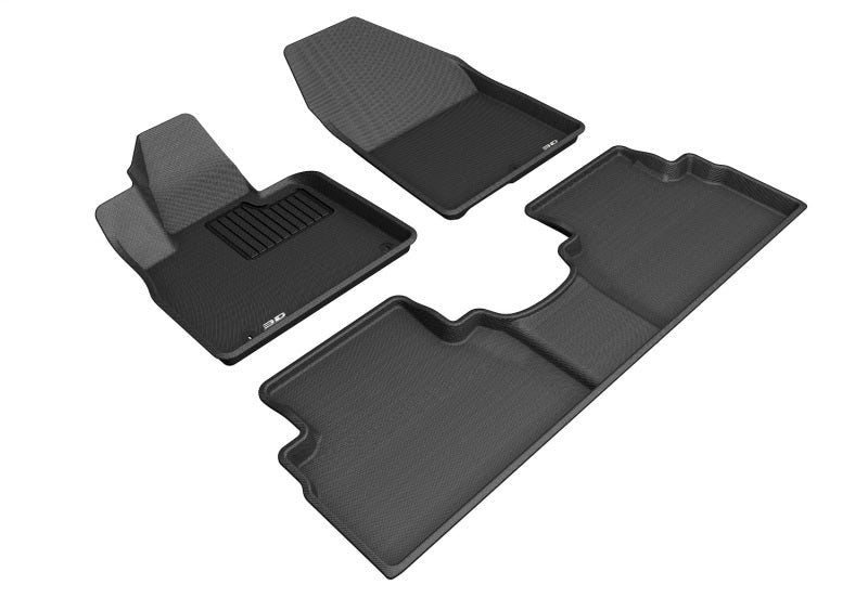 3D MAXpider 2019-2020 Hyundai Santa Fe Kagu 1st & 2nd Row Floormats - Black