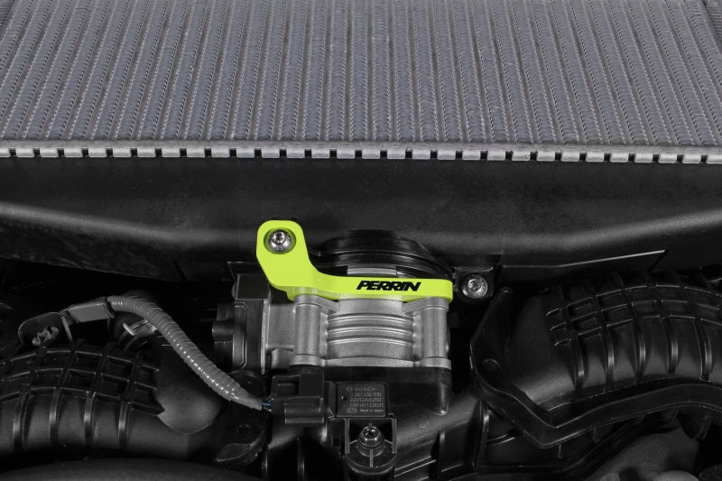Perrin 2022+ Subaru WRX/19-23 Ascent/Legacy/Outback Top Mount Intercooler Bracket - Neon Yellow-thumbmail-5