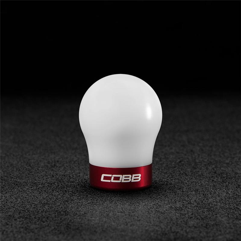 Cobb Ford 13-14 Focus ST/14-15 Fiesta ST White Shift Knob - Red Base-thumbmail-1