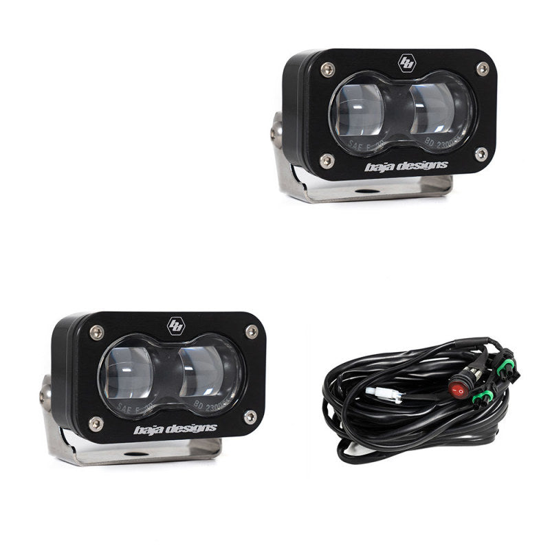 Baja Designs Universal S2 SAE Spot LED (Pair) - Clear-thumbmail-3