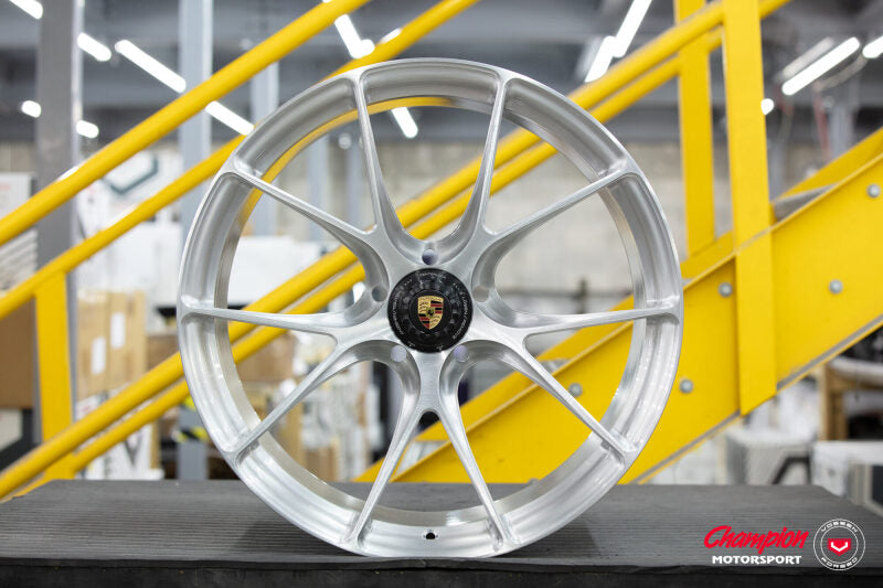 Vossen X Champion RS74 20X9.5 / ET46 / Brushed Gloss Clear Wheel / Centerlock / 911 GT3 992- Front-thumbmail-1