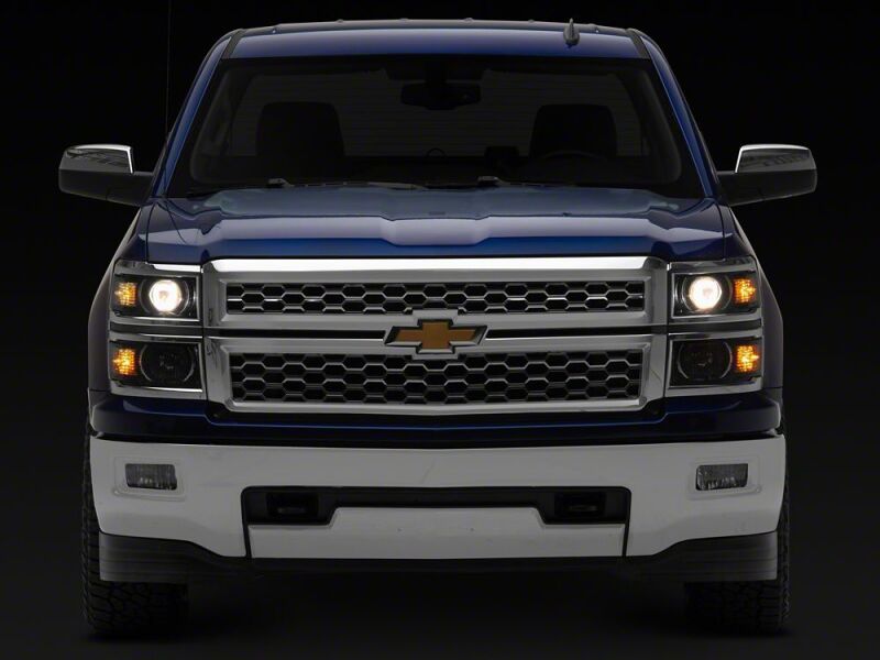 Raxiom 14-15 Chevrolet Silverado 1500 OE Projector Headlights/Chrome Trim- Black- Clear Lens-thumbmail-8