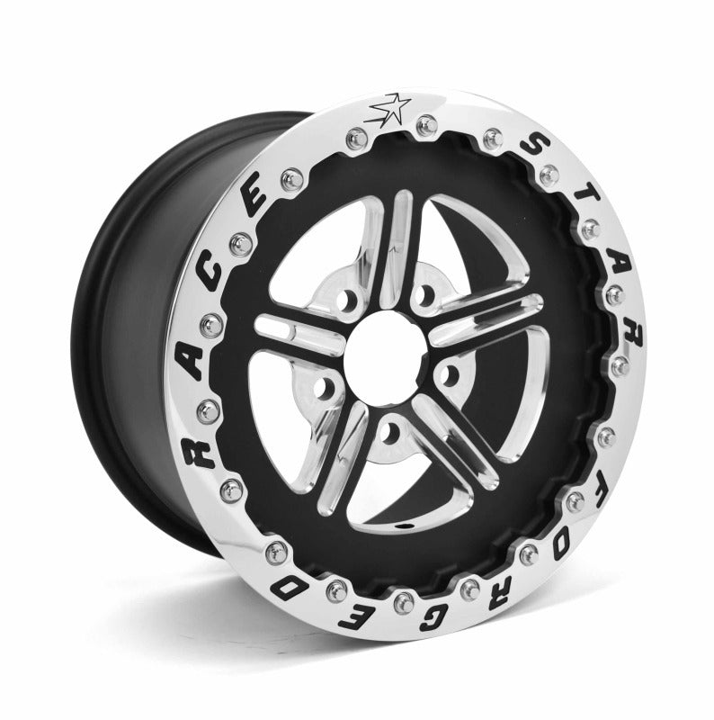 Race Star 63 Pro Forged SBL Sportsman 15x10 4.75BC 7.50BS Black Anodized/Machined Wheel