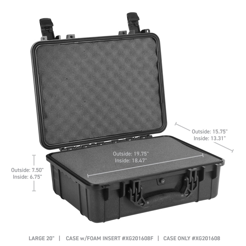 Go Rhino XVenture Gear Hard Case w/Foam - Large 20in. / Lockable / IP67 - Tex. Black-thumbmail-7